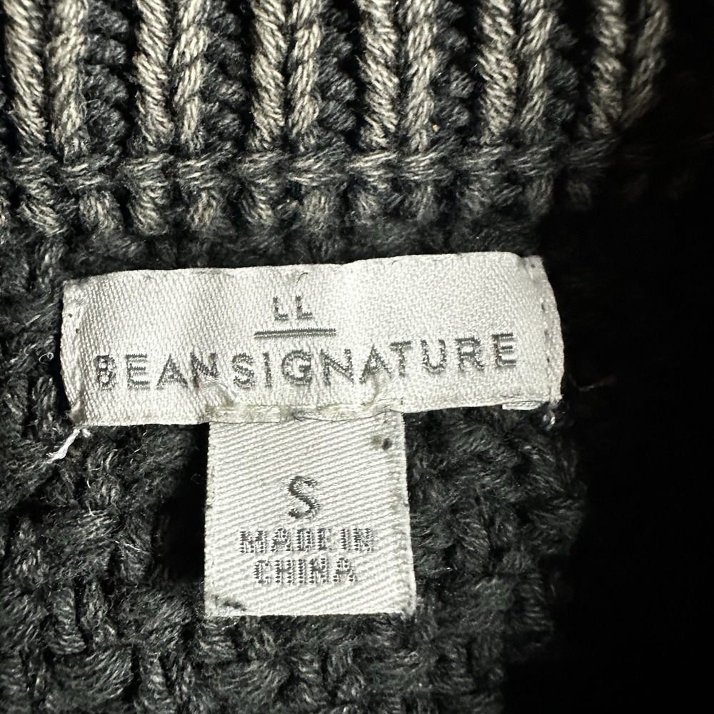 LL Bean Signature Fisherman Cable Knit 100% Cotton Sweater Womens Small Chunky - Picture 4 of 6